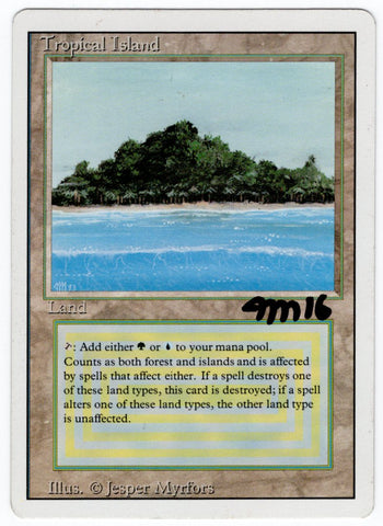 Tropical Island - Revised NM - Artist Signature #021