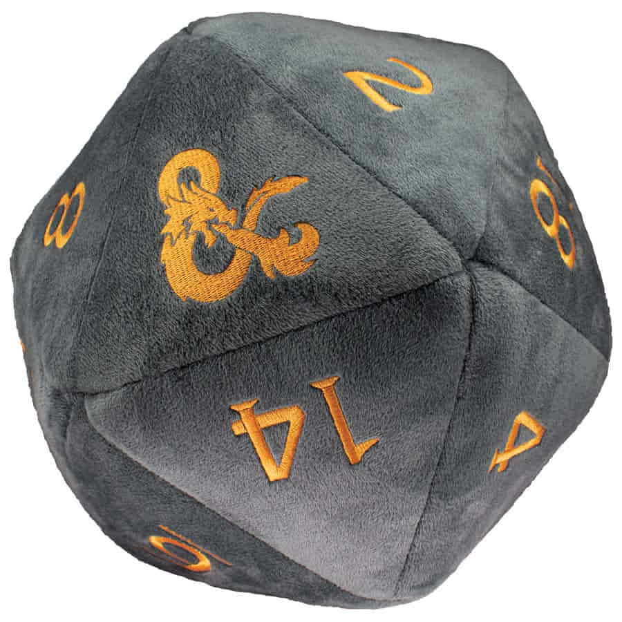 Jumbo D&D D20 Plush - Gray