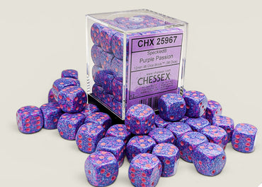 Set of 36 12mm D6 Dice - Speckled Passion Purple