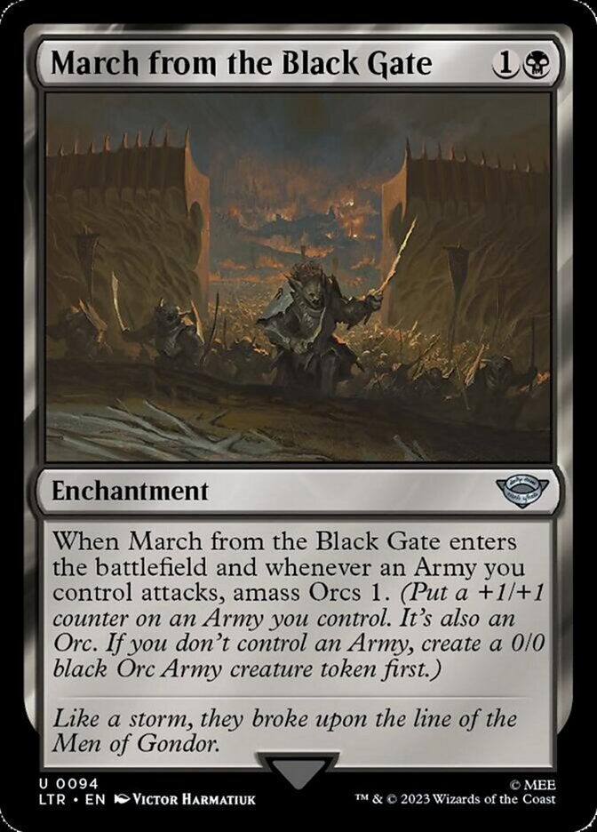 orc cards mtg March from the Black Gate [The Lord of the Rings: Tales of Middle-Eart