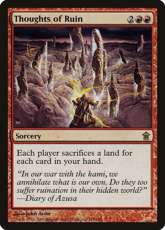 the kami war mtg card Thoughts of Ruin [Saviors of Kamigawa]