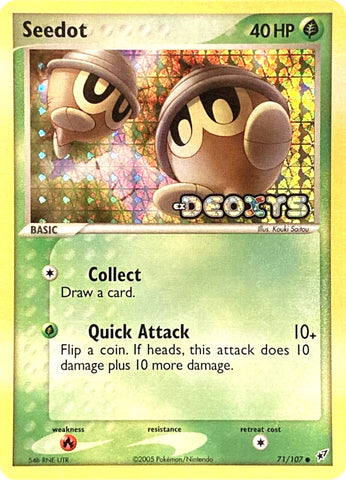 seedot pokemon card Seedot (71/107) (Stamped) [EX: Deoxys]