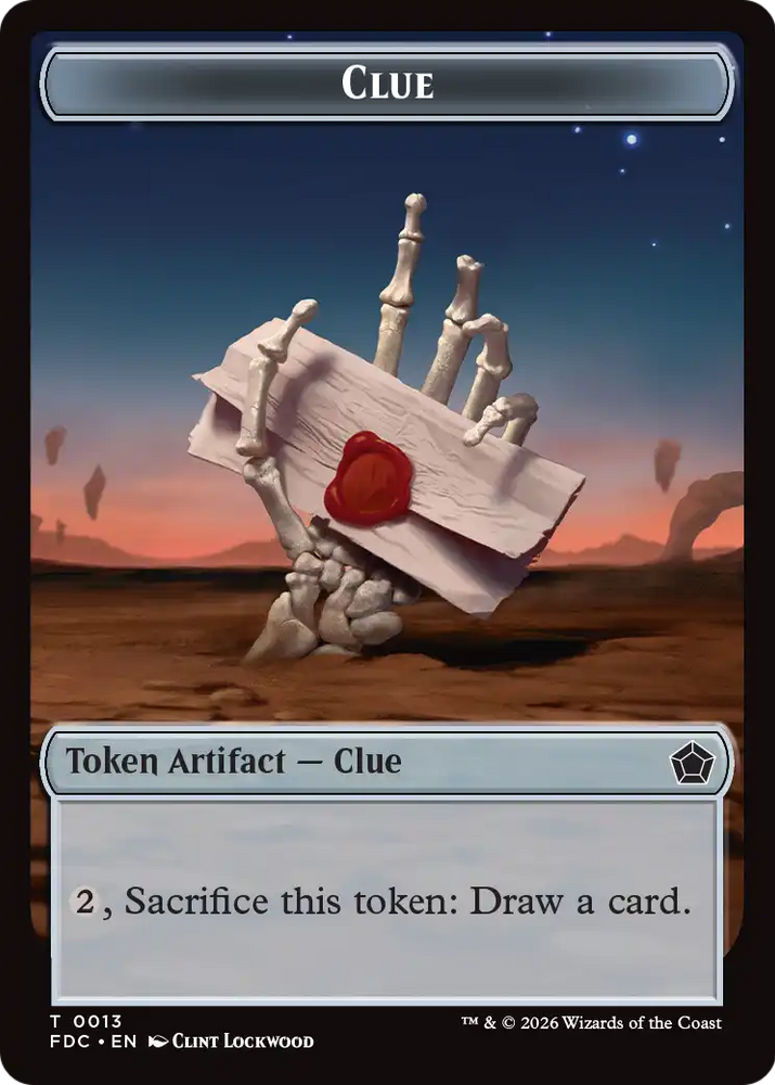 Spirit // Clue Double-Sided Token [Foundations Commander Tokens]