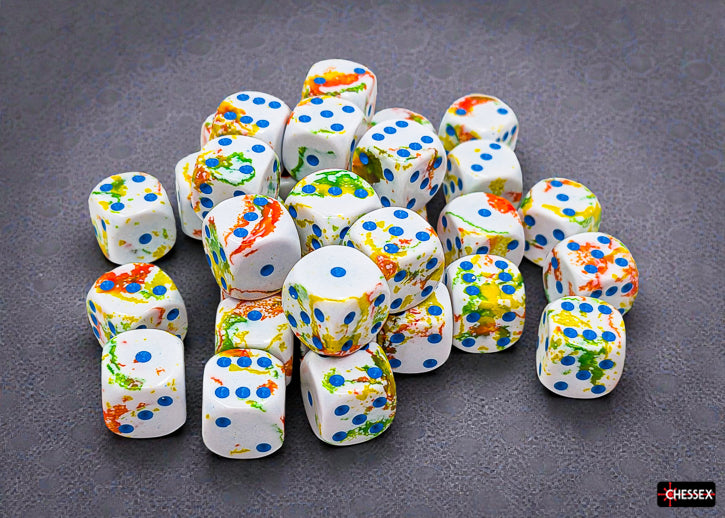 Set of 36 12mm D6 Dice - Brush Breezy/blue