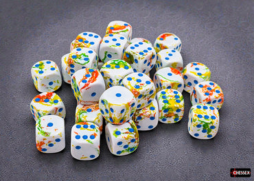 Set of 36 12mm D6 Dice - Brush Breezy/blue