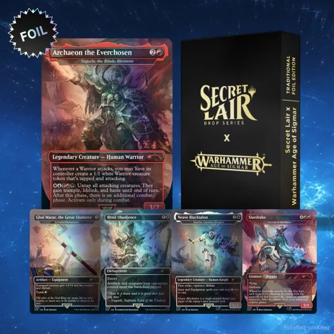 mtg blood bowl cards Secret Lair x Warhammer Age of Sigmar