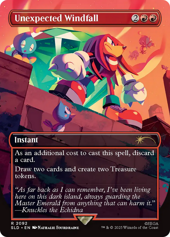Unexpected Windfall (2092) (Rainbow Foil) [Secret Lair Drop Series]
