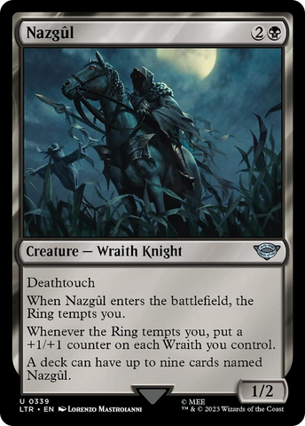 mtg lotr wraith cards Witch-king, Sky Scourge (Borderless) (Surge Foil) [The Lord of the Rin Rook's Games and More If that creature is legendary Nazgul (0336) The Lord