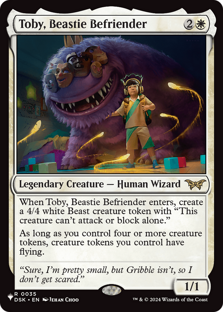 Toby, Beastie Befriender [The List]