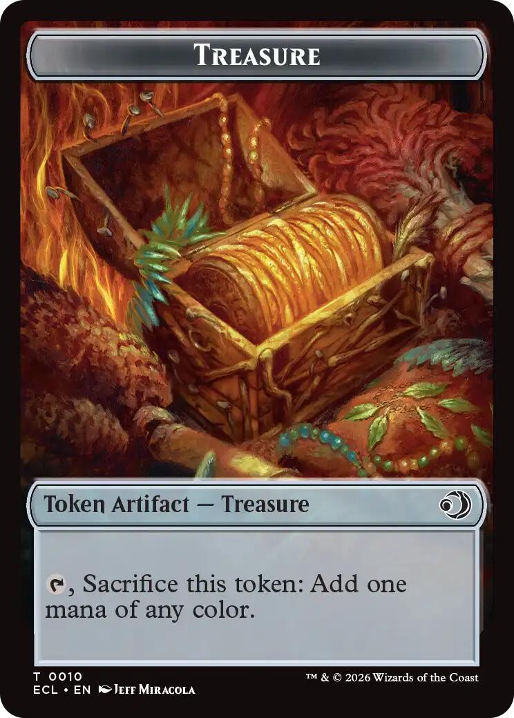 mtg double token cards Treasure // Shapeshifter Double-Sided Token [Lorwyn Eclipsed Tokens]