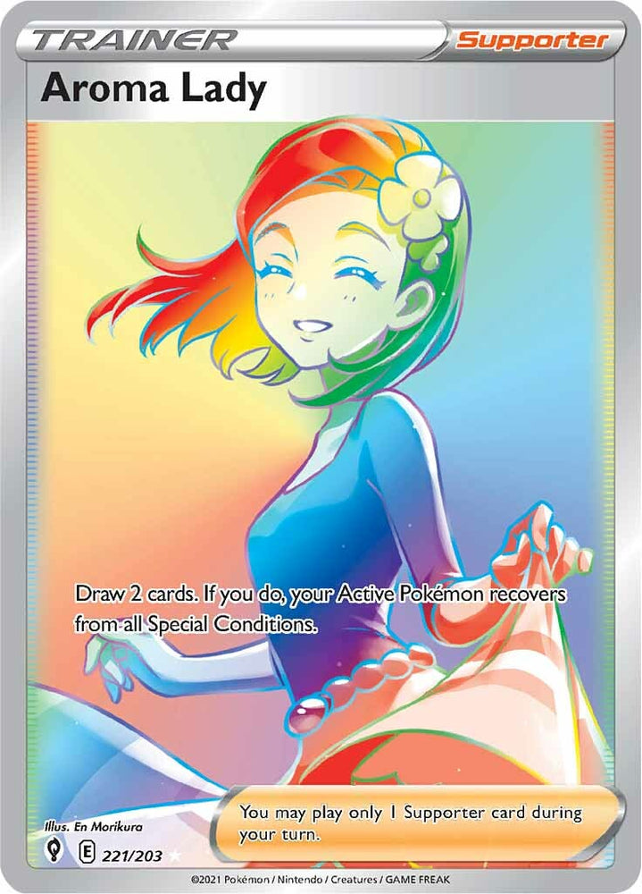 real and rare card shop reddit Aroma Lady (221/203) [Sword & Shield: Evolving Skies]