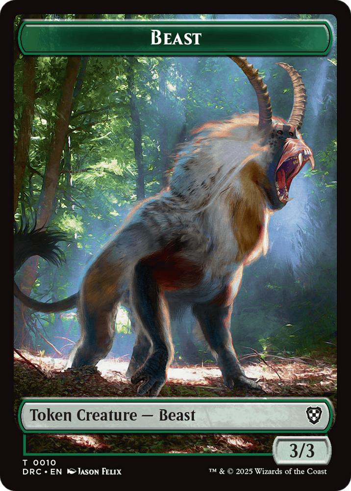 Beast (0010) // Servo Double-Sided Token [Aetherdrift Commander Tokens]