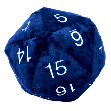 Jumbo D&D D20 Plush - Blue