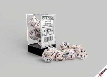 Set of 7 Polyhedral Dice - Speckled Birthday