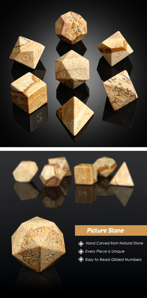 Picture Jasper (Natural) RPG Dice Set