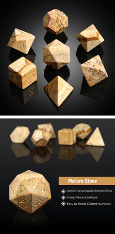 Picture Jasper (Natural) RPG Dice Set