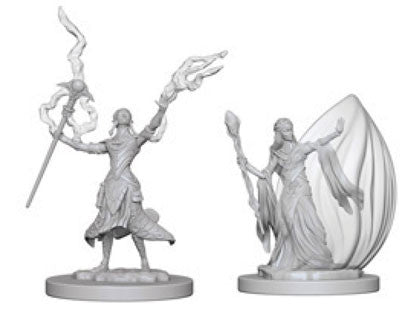 Unpainted D&D Miniature: Elf Wizard