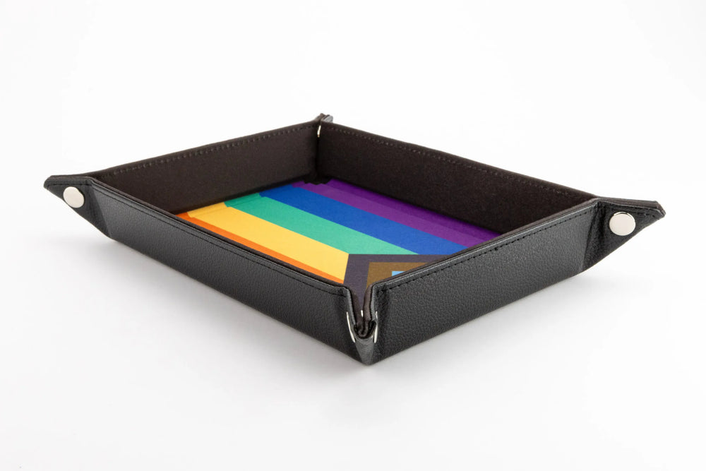 Pride Flag Velvet Dice Tray