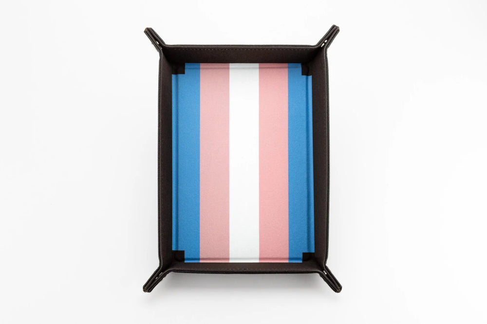 Transgender Pride Flag Velvet Dice Tray