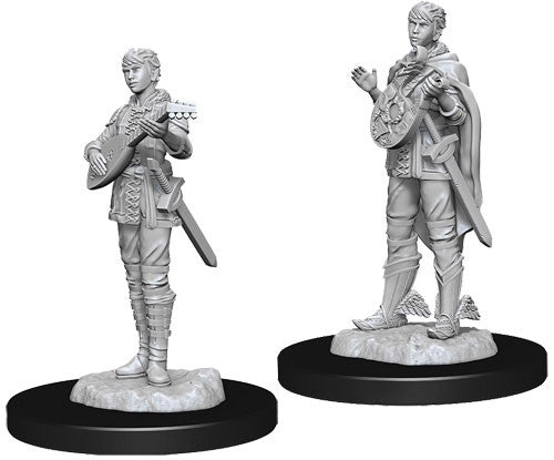 Unpainted D&D Miniature: Half-Elf Bard