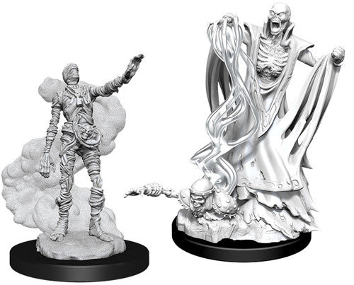 Unpainted D&D Miniature: Lich and Mummy Lord