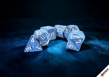 Set of 7 Polyhedral Dice - Ocean Stone