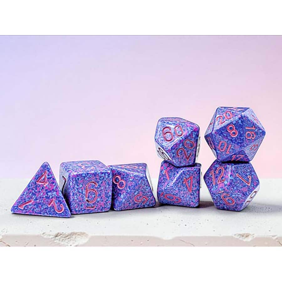 Set of Ten d10 Dice - Speckled Purple Passion