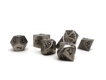 Easy Roller Metal Dice - Legendary Silver 7 Piece Set
