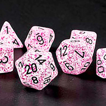 Set of Ten d10 Dice - Speckled Pink