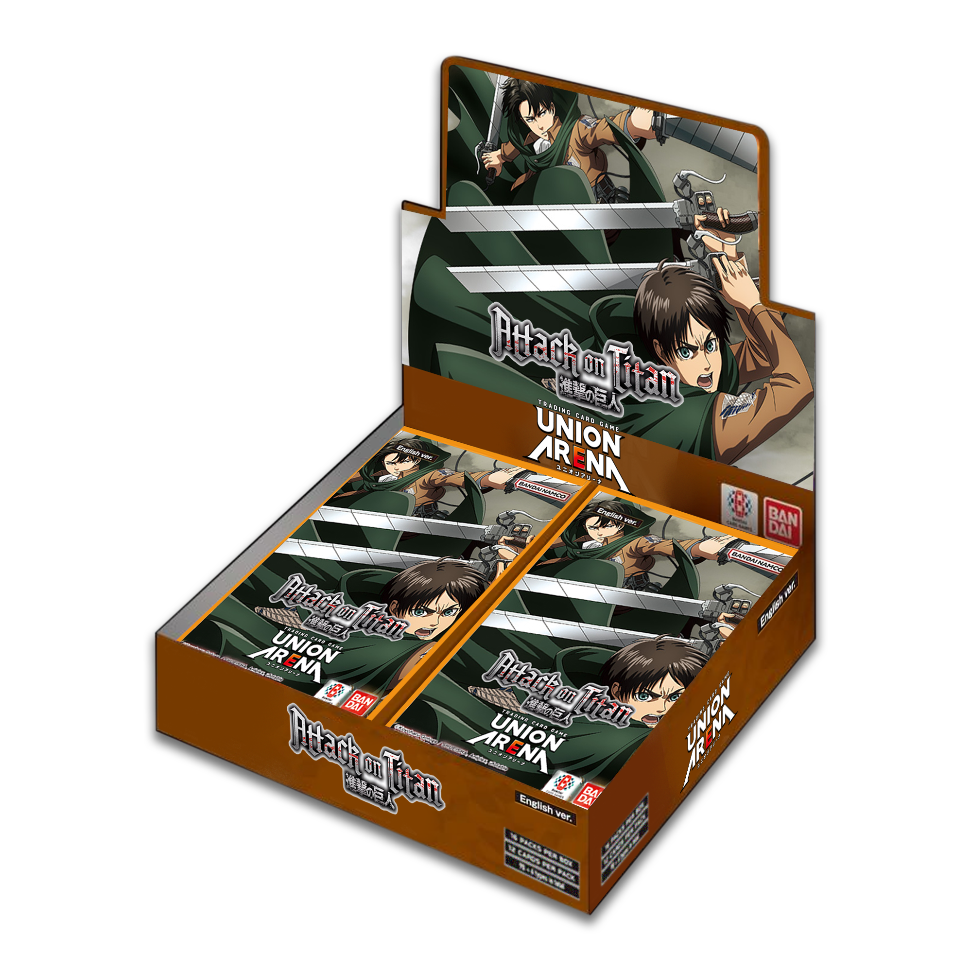 Caja Booster Attack On Titan Union Arena - 16 Sobres De 12 Cartas, Lanzamiento 2025, Coleccionable