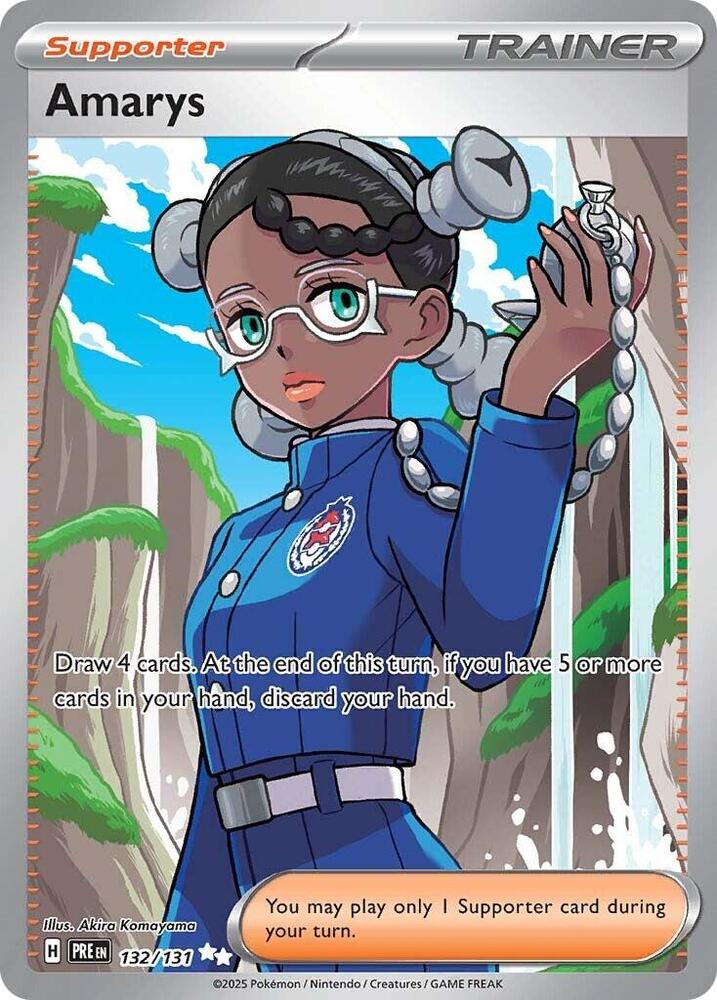pokemon set with 131 cards Amarys (132/131) [Scarlet & Violet: Prismatic Evolutions]