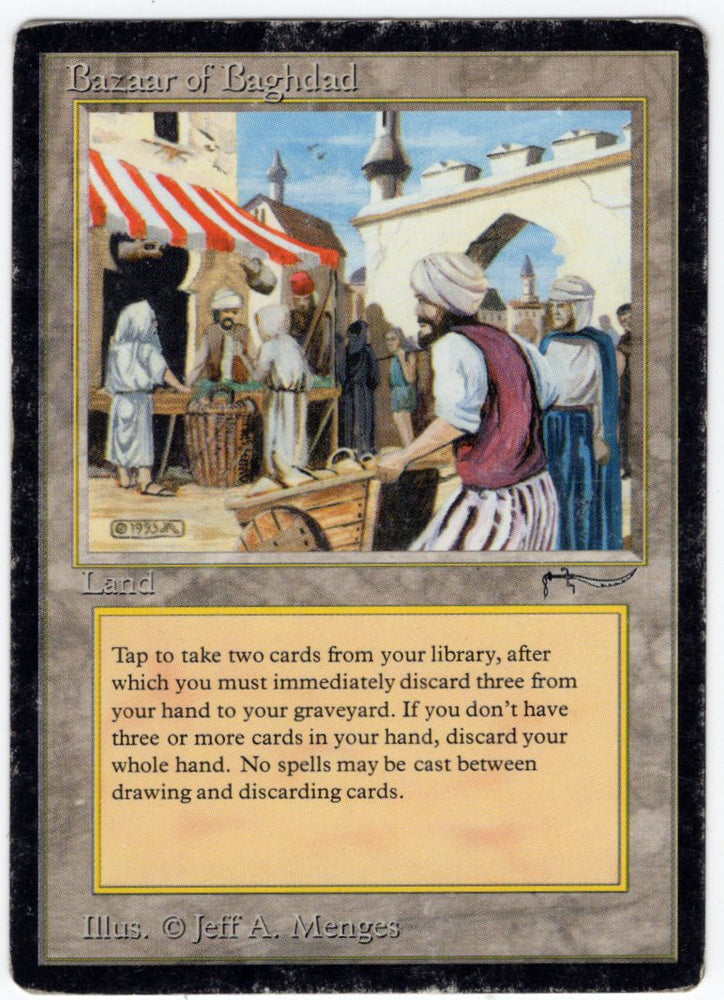 mtg arabian nights card back Bazaar of Baghdad - Arabian Nights