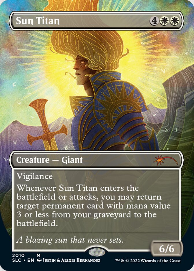 mtg titan cards Sun Titan (Borderless) [Secret Lair Countdown Kit]