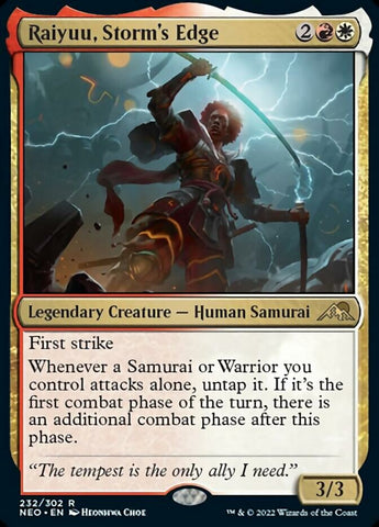 samurai cards mtg put a +1/+1 counter on Cyan. Peerless Samurai | Kamigawa: Neon
