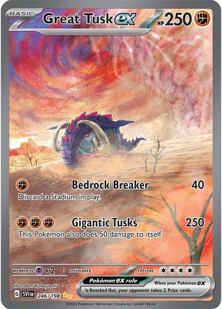 great tusk pokemon card Great Tusk ex - SV: Paldean Fates