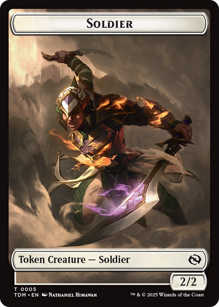 Soldier (0004) // Soldier (0005) Double-Sided Token [Tarkir: Dragonstorm Tokens]