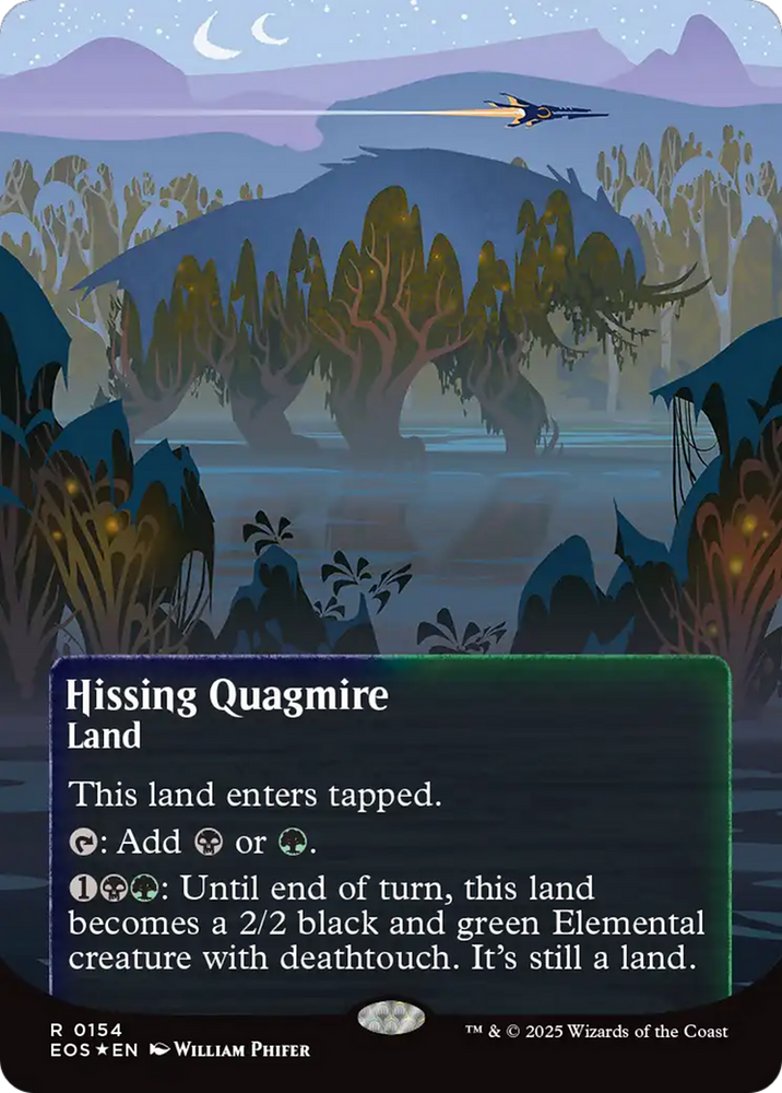 Hissing Quagmire (0154) (Borderless) (Galaxy Foil) [Edge of Eternities: Stellar Sights]