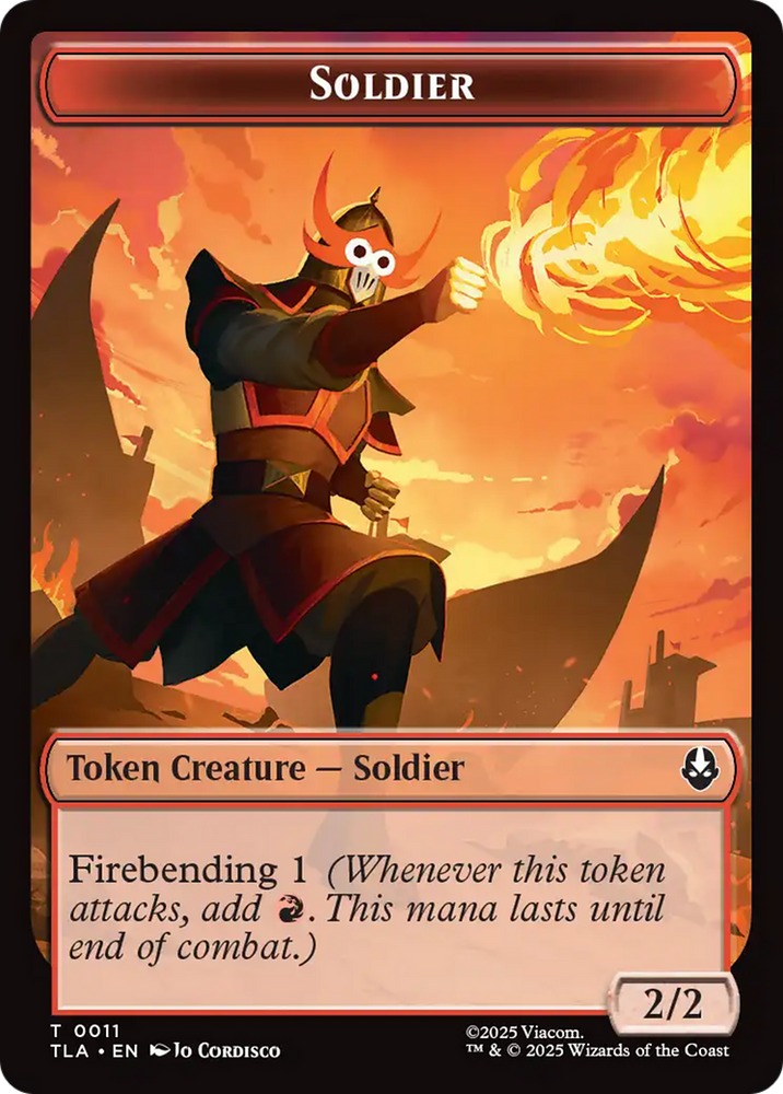 Ally (0006) // Soldier (0002) Double-Sided Token [Avatar: The Last Airbender Tokens]