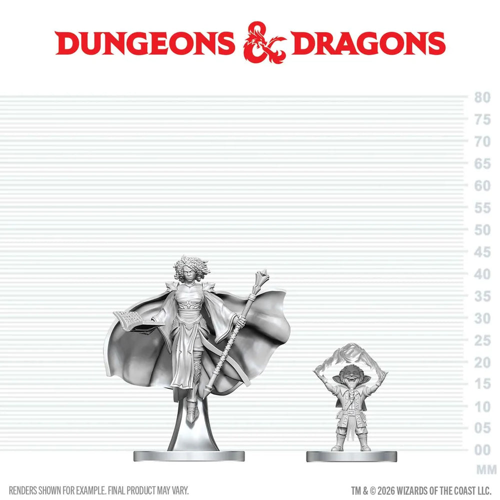 Gnome Warlock & Aasimar Wizard [D&D Mini]