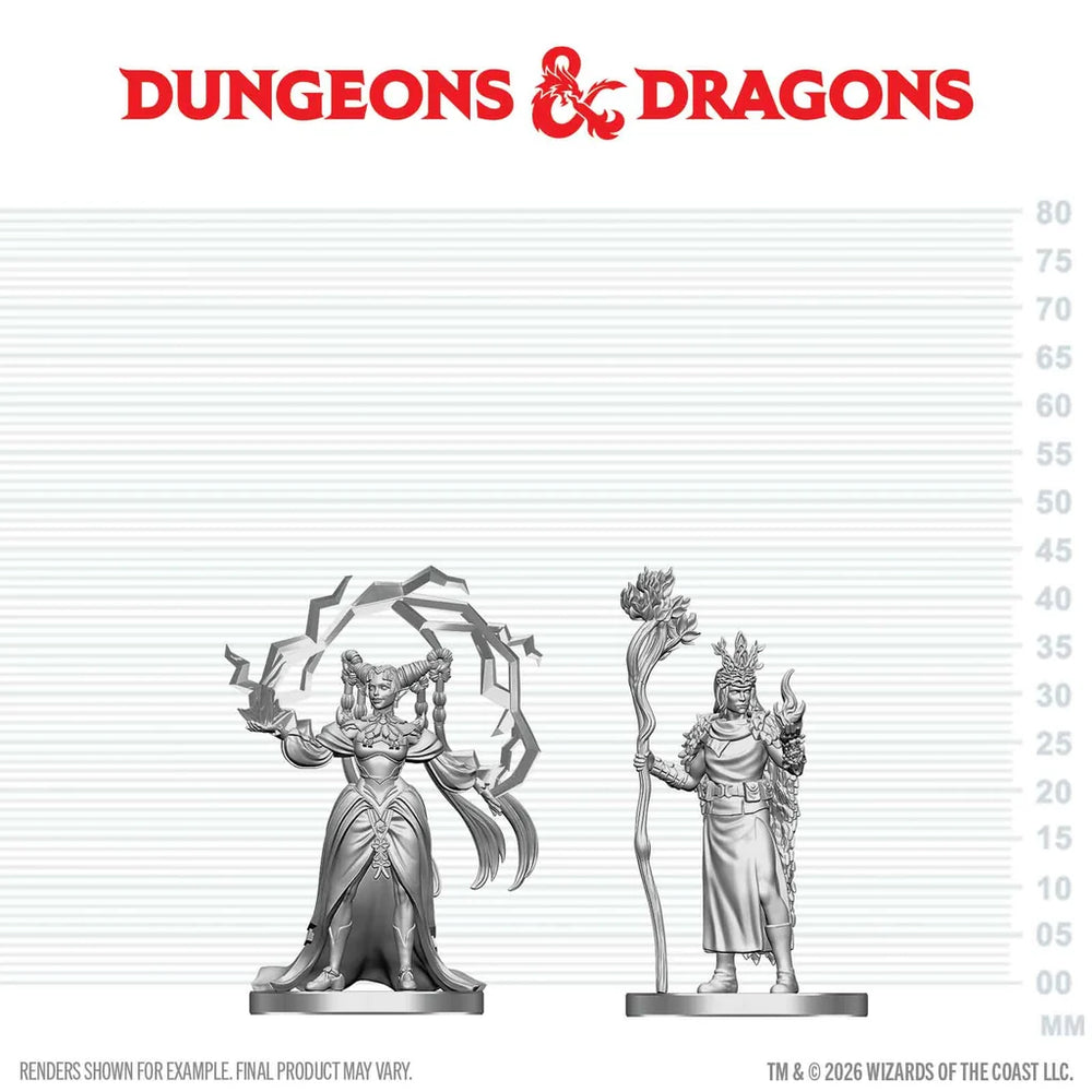 Human Druid & Elf Sorcerer [D&D Mini]