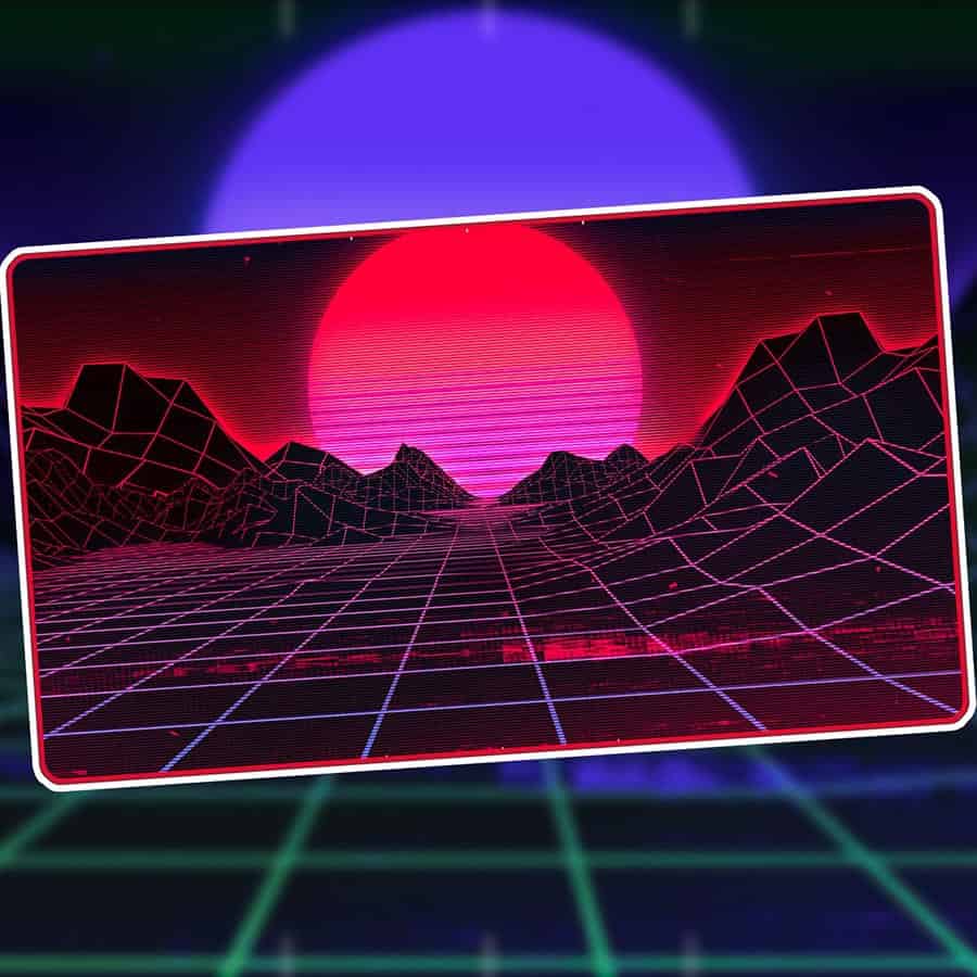 Retrowave Stitched Playmat