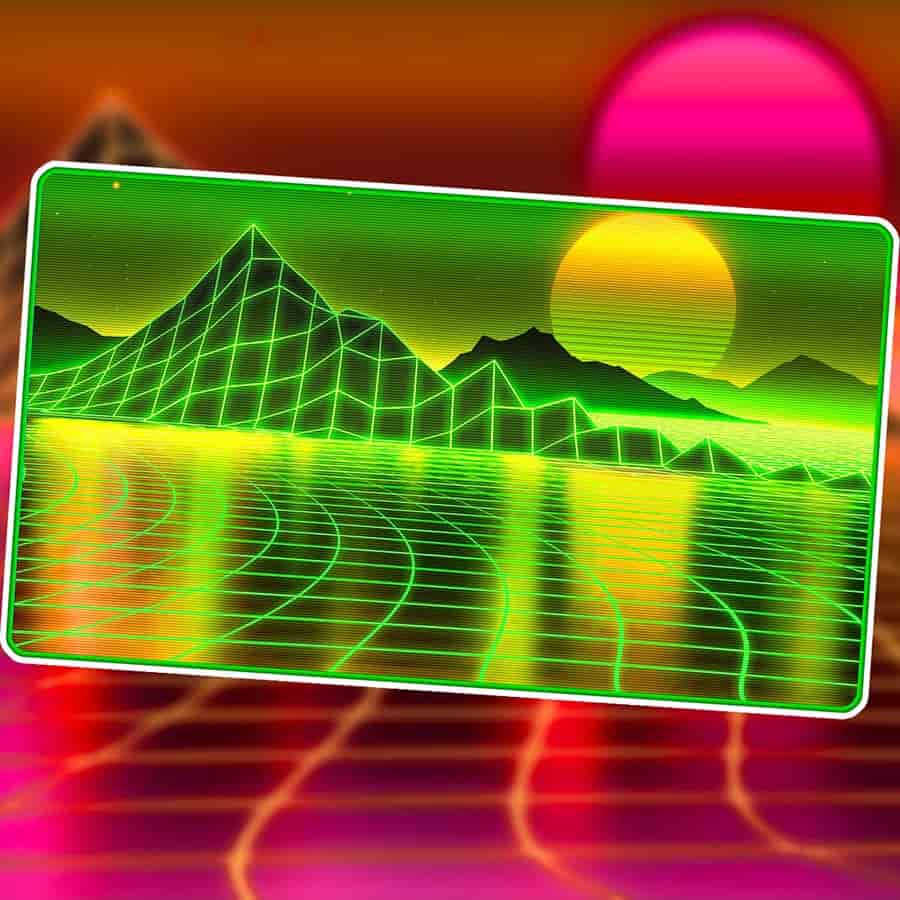 Retrowave Stitched Playmat