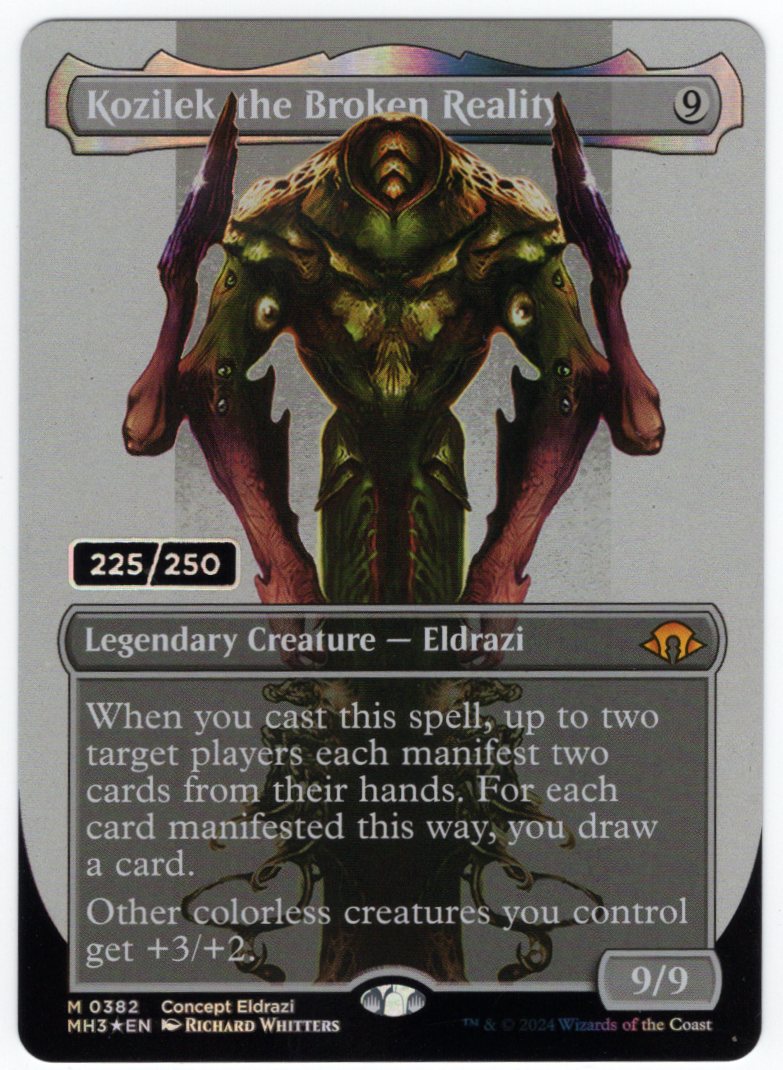 serialized cards mtg Kozilek, the Broken Reality Serialized