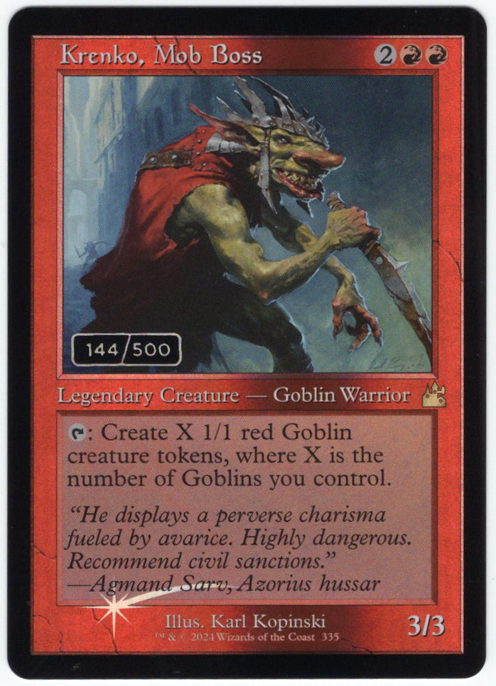Krenko, Mob Boss 144/500 Serialized - Ravnica Remastered