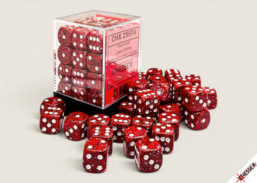 Set of 36 12mm D6 Dice - Lava Stone