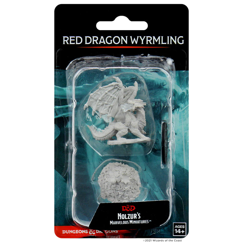 Unpainted D&D Miniature: Red Dragon Wyrmling