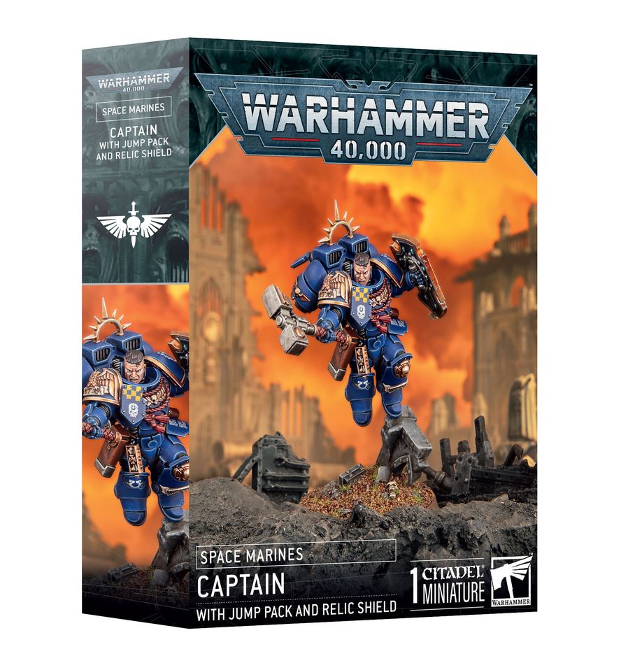 Warhammer 40k: Captain with Jump Pack and Relic Shield (Space Marines)