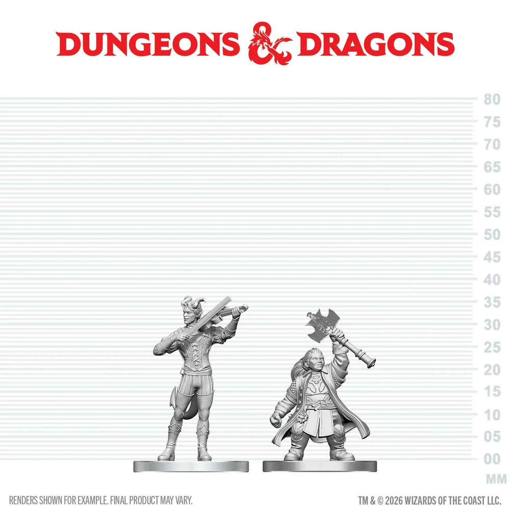 Tiefling Bard & Dwarf Cleric [D&D Mini]