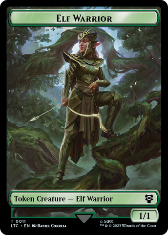 Elf Warrior // Treasure Double Sided Token [The Lord of the Rings: Tales of Middle-Earth Commander Tokens]