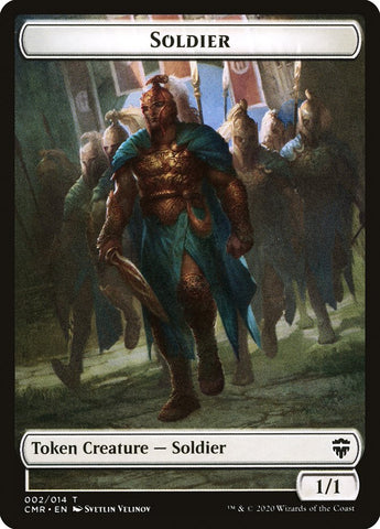Dragon // Soldier Double-Sided Token [Commander Legends Tokens]
